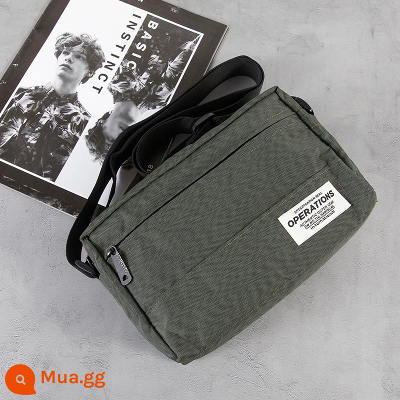 Túi đeo vai hợp thời trang Nhật Bản Men Casual Food Túi Crossbody Túi thời trang Phiên bản tối giản của Hàn Quốc của Túi Messenger Ins - màu xanh lá