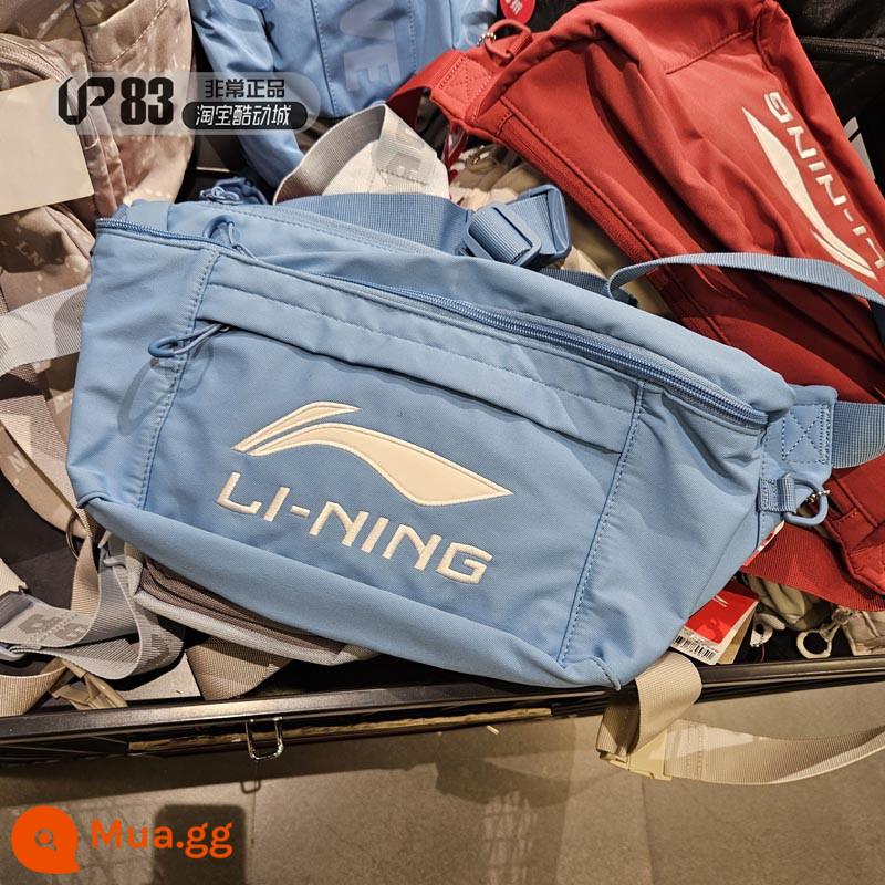 Lining/Li Ning túi thắt lưng sức chứa lớn dành cho nam và nữ Túi Messenger túi đeo ngực thể thao thông thường ABDT081-1-2-3 - Logo thêu ABDT335-2 màu xanh