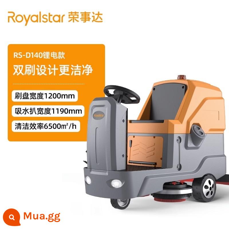 Nhà máy Royalstar Máy giặt sàn công nghiệp Loại đẩy thương mại Sử dụng xưởng Kho Trung tâm mua sắm Xe tải giặt sàn điện - Mẫu pin lithium RS-D140-khu vực làm sạch 6500㎡