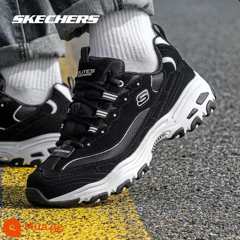 Skechers SKECHERS Nam Chính Thức Flagship Store Xác Thực Mùa Thu Đông Giày Thể Thao Gấu Trúc Bố Giày Nam - BLK/Đen/Nên lấy nhỏ hơn một cỡ