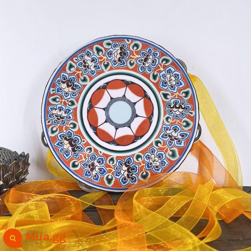 Đôn Hoàng Bay Tambourine Cổ Đạo Cụ Tambourine Hanfu Trẻ Em Cầm Tay Ảnh Trống Ruy Băng Trống Đường Trống Nhạc Cụ Múa - bạc