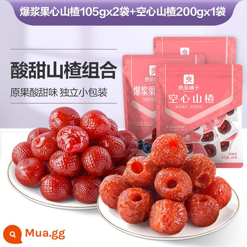 Quả táo gai nổ Bestore's snack trẻ em dâu việt quất quả táo gai snack kẹo 105g - [Táo gai kết hợp] Táo gai nổ 105g × 2 túi + Táo gai rỗng 200g × 1 túi