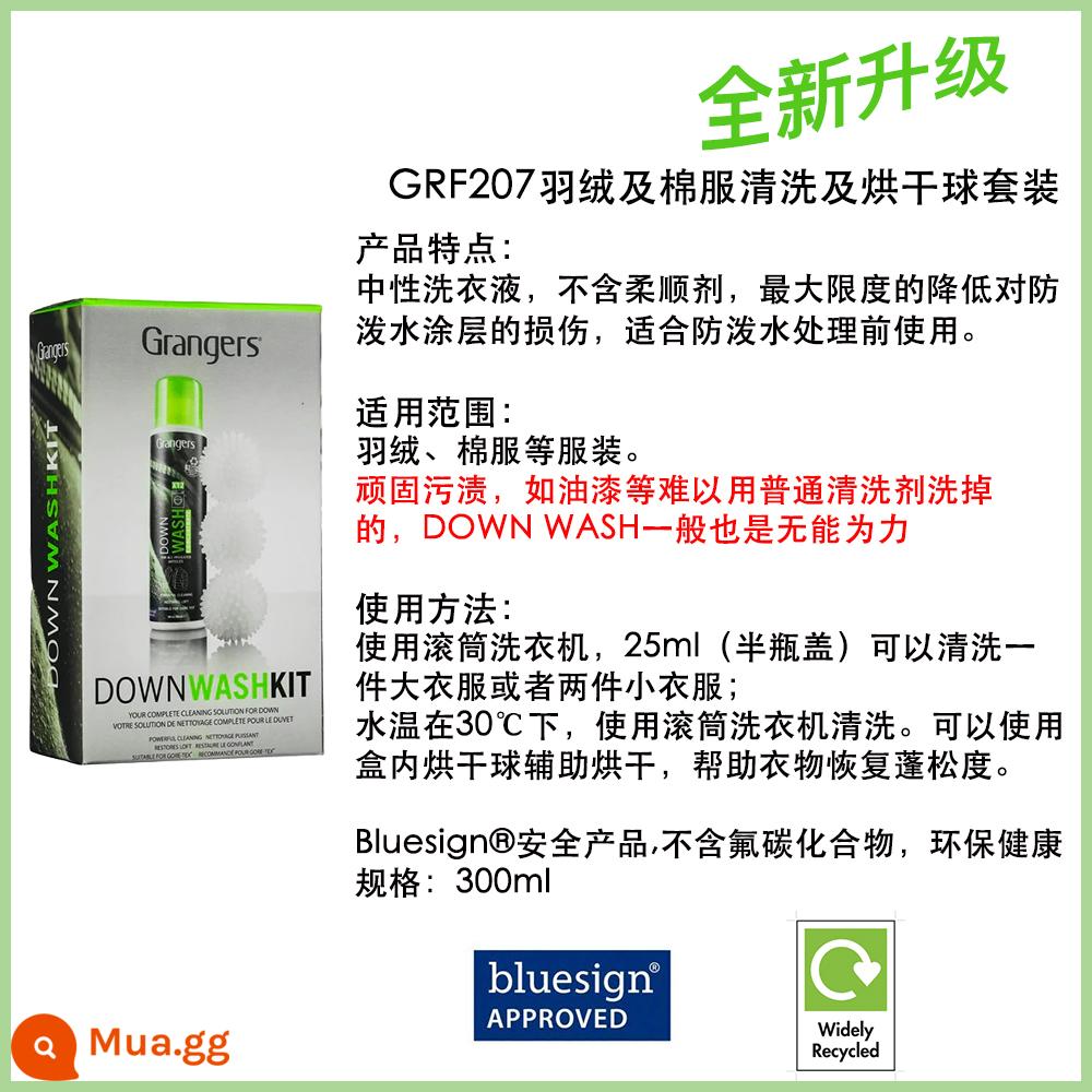 Dung dịch làm sạch thiết bị ngoài trời Grangers do Anh sản xuất Xịt sửa chữa chống thấm nước DWR - Bộ bột giặt áo khoác lông vũ GRF207#100