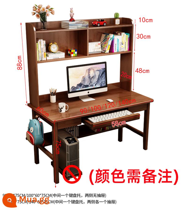 Gỗ Chắc Chắn Bàn Máy Tính Máy Tính Để Bàn Bàn Văn Phòng Nhà 90Cm Phòng Ngủ Đơn Giản Bàn Bàn Phím Trung Quốc Máy Chủ Hiện Đại Bàn Làm Việc - Bàn máy tính 1.0m + nhận xét màu sắc kệ sách