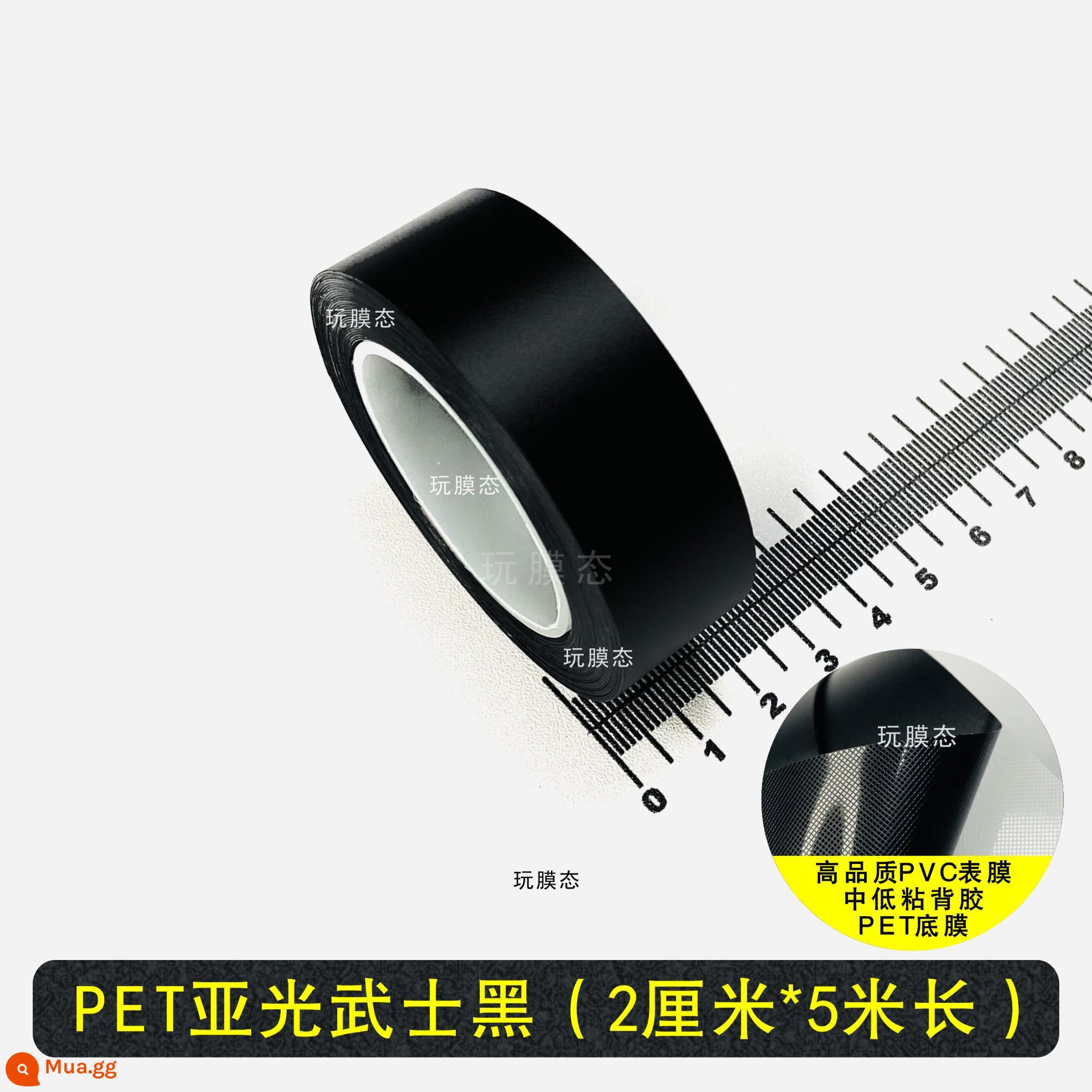 Phim đổi màu xe màu đen sáng màu đen mờ hoa văn sợi carbon PET đàn piano màu đen sáng dải trang trí nội thất nhãn dán điều khiển trung tâm sửa đổi thân xe - [PET Matt Samurai Black] 2cm*5m mỗi cuộn [Chất lượng cao]