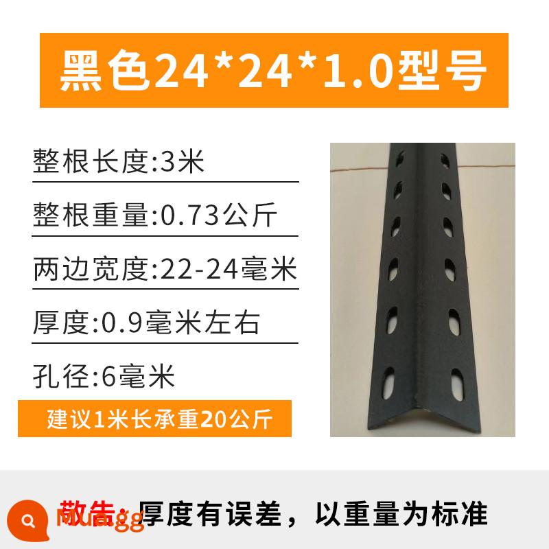 Kệ góc chất liệu thép lắp ráp kho giá kệ đa năng góc sắt thép siêu thị khung sắt tam giác - [Đen] Giá mẫu 24*24*1.0 trên mét