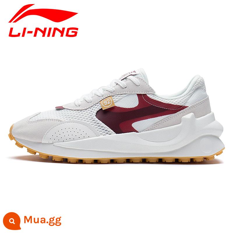 Giày li ning abang giày nam Giày retro 2022 MỚI SNEAK LIGHT SNEAKERS 3K BAN CASUAL BOOD SHOD AGCP345 - 107 màu trắng sữa/đỏ [mã chuẩn]