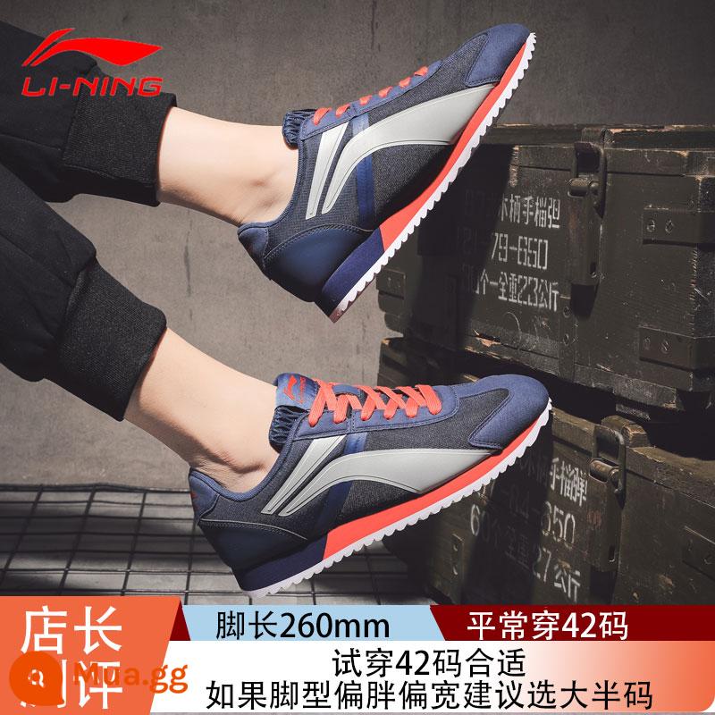 Giày li ning abang giày nam Giày retro 2022 MỚI SNEAK LIGHT SNEAKERS 3K BAN CASUAL BOOD SHOD AGCP345 - 515 xanh đục [mã tiêu chuẩn]