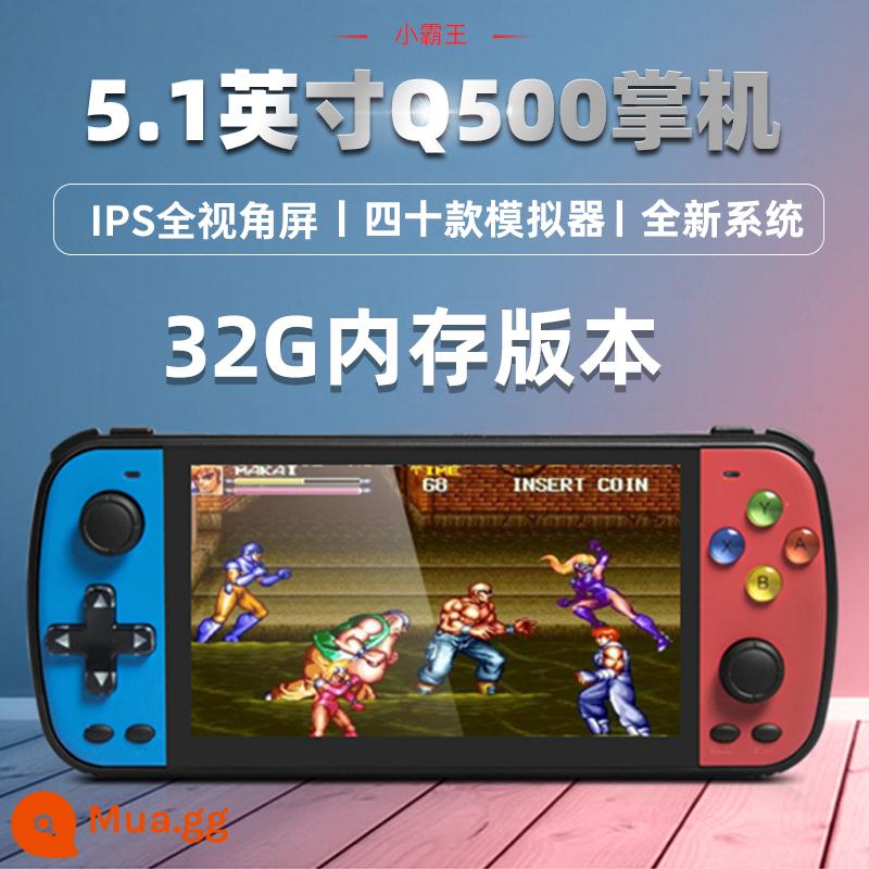 Máy chơi game Xiaobawang mới q900 màn hình lớn 7 inch độ nét cao dành cho trẻ em mô hình hoài cổ cổ điển kiểu cũ máy chơi game cầm tay cổ điển gba Tetris arcade đôi psp cầm tay để gửi cho bạn trai - Q500 đỏ xanh 32G [phiên bản nâng cấp dành cho hai người] Màn hình lớn độ phân giải cao 5,1 inch [miễn phí 3500 game]