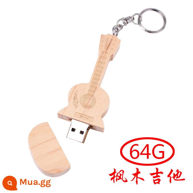 [Sản phẩm chính hãng chính thức] Pen Drive 32g Guitar gỗ Máy tính sinh viên Điện thoại di động Quà tặng sử dụng kép 32GUSB Pen Drive Chữ Máy tính văn phòng Điện thoại di động Cặp đôi Triển lãm tiệc cưới Tiệc triển lãm sự kiện LOGO - Đàn guitar phong 64.G (bao bì hộp sắt)