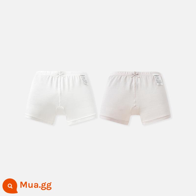 Balabala Quần Lót Trẻ Em Bé Gái Cotton Quần Lót Boxer Tam Giác Phẳng Quần Bé Gái Ba Gói - Xám trắng (quần an toàn modal, 2 túi)