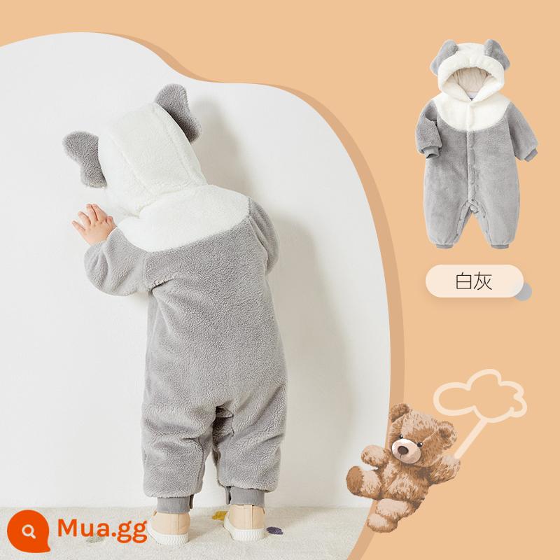 Balabala Jumpsuit quần áo bé thu đông quần áo đi chơi cotton quần áo ôm quần áo leo núi quần áo dày lông cừu cực triều - Kho báu voi ngoan ngoãn-20408