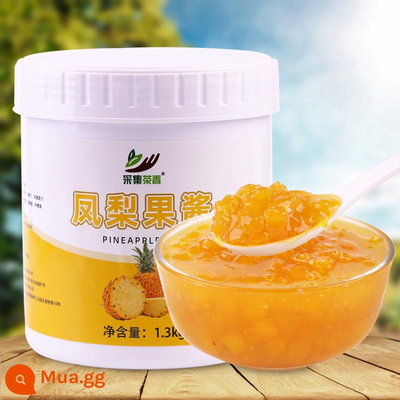 F1.3kg Mứt đào Đào Oolong Crystal Ball Trà hoa quả Cửa hàng nước giải khát Thương mại Nguyên liệu thô Bột hạt Nước sốt - Mứt dứa 1.3kg*1 chai