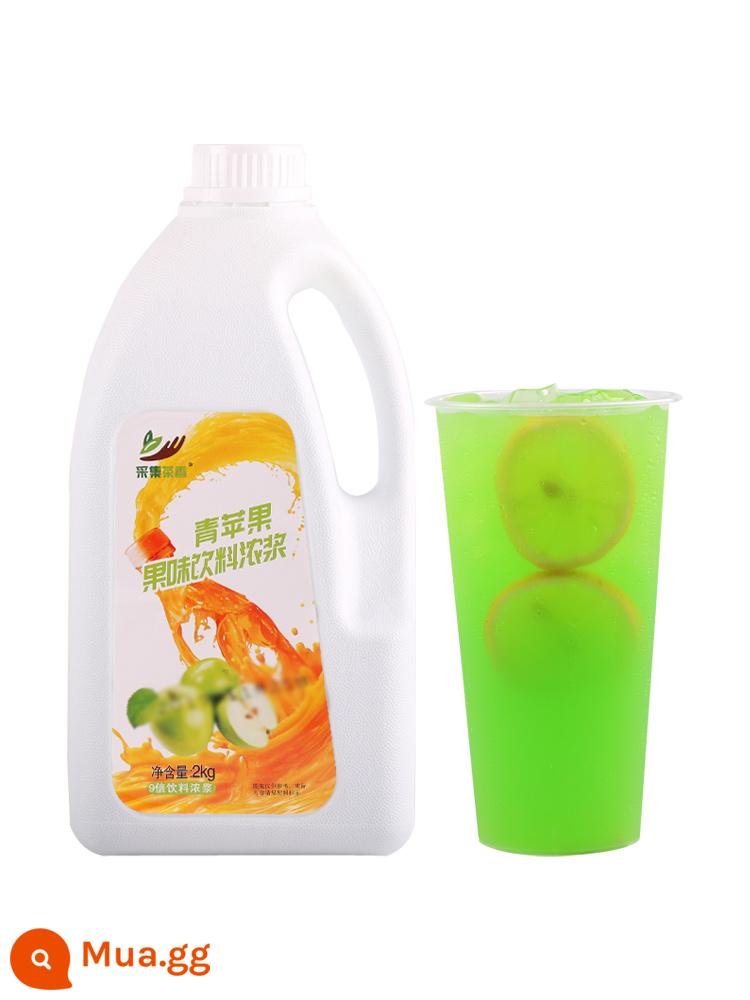 2kg nước trái cây cô đặc có hương vị cam, bột giấy dày có hương vị trái cây công suất cao trà trái cây dạng lỏng thương mại nguyên liệu cam nhiều hương vị - vị táo xanh