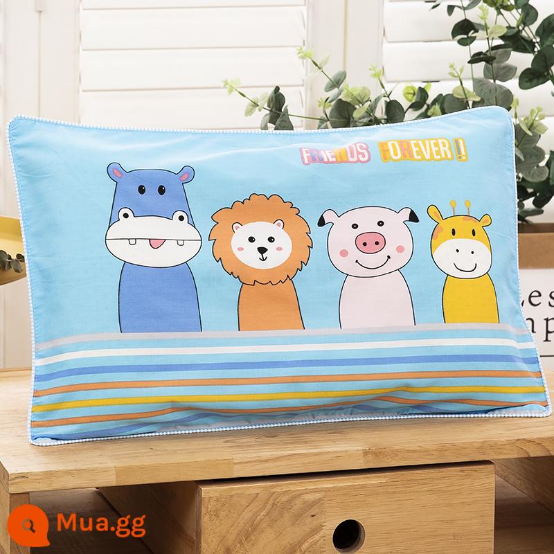 Cặp vỏ gối cotton trẻ em Vỏ gối cotton 30×50 gia dụng 1 vỏ gối đơn 40×60 - [Gói đơn] Vỏ gối ZTM Best Friend DHF