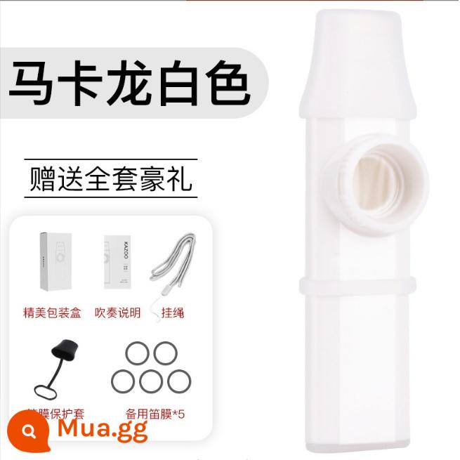 Trình diễn sáo Kazu trình độ sáo kazoo sơ cấp chuyên nghiệp sáo trúc sáo Zuka nhạc cụ đơn giản và tinh chỉnh âm sắc - Tông màu có thể điều chỉnh tinh tế [macaron trắng]