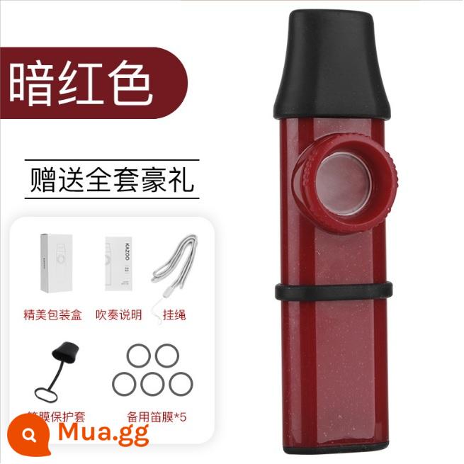 Trình diễn sáo Kazu trình độ sáo kazoo sơ cấp chuyên nghiệp sáo trúc sáo Zuka nhạc cụ đơn giản và tinh chỉnh âm sắc - Tinh chỉnh tông màu [đỏ đậm]