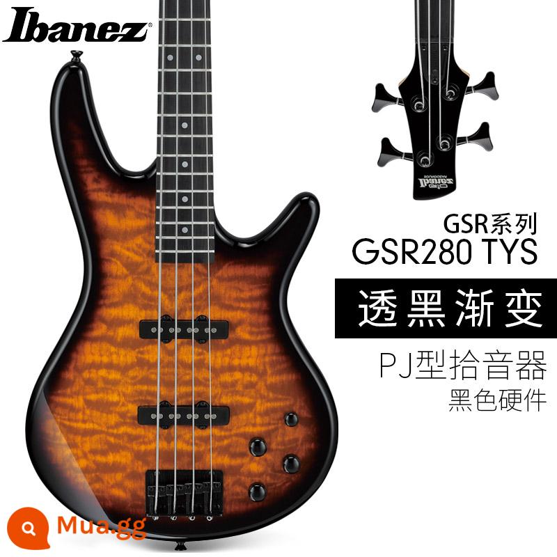 Ibanez Ibanna bass guitar người mới bắt đầu mục nhập bass điện bass bốn dây GSR200/320 bass điện - Độ dốc màu đen trong suốt của GSR280-TYS