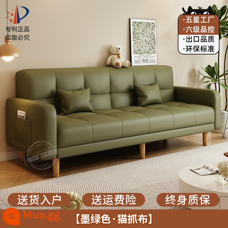 Sofa căn hộ nhỏ phòng khách 2023 mới đơn giản hiện đại ba người thuê phòng vải gấp sofa giường đôi công dụng - Vải Cào Mèo-Xanh Đậm [Giao Hàng Tận Nhà]