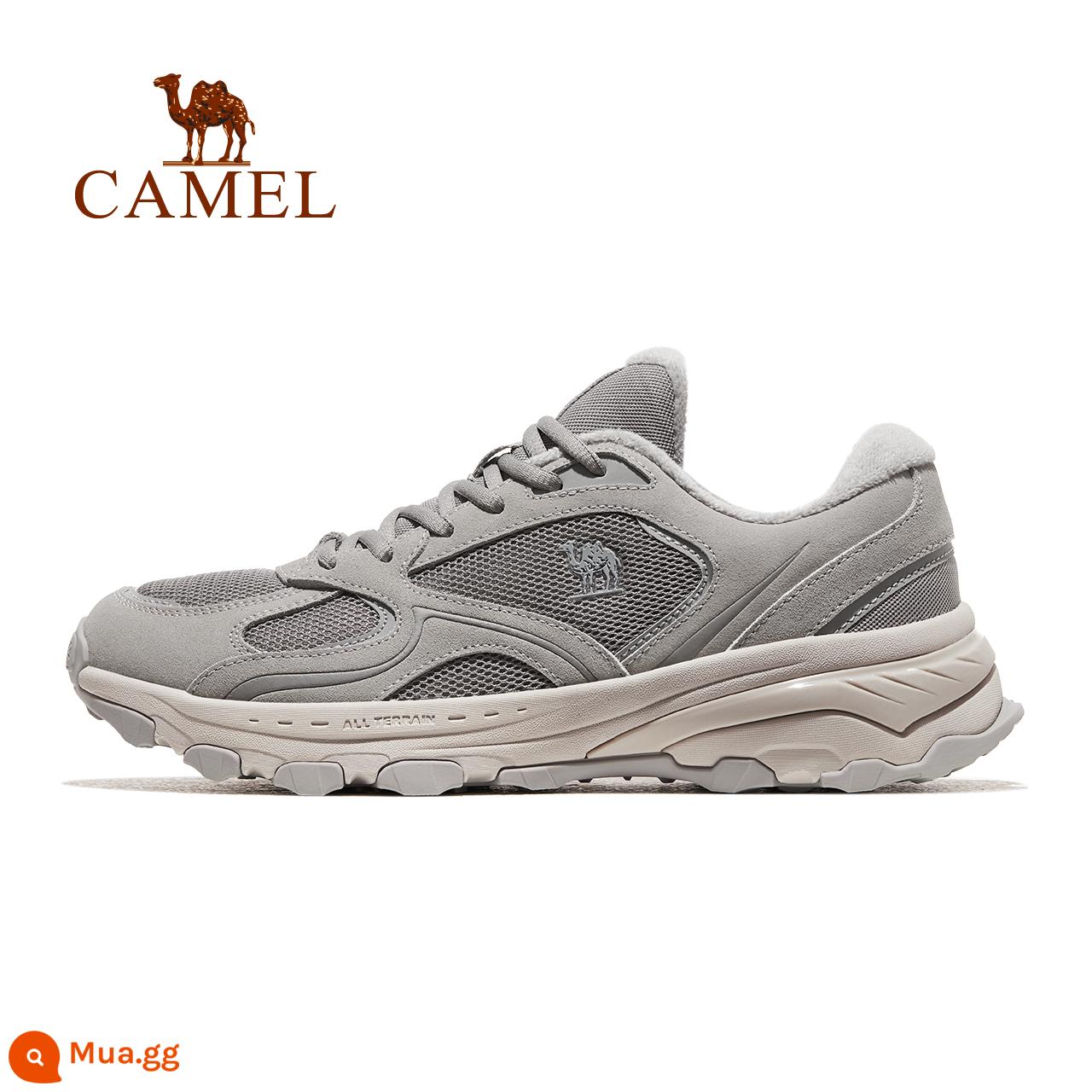 [Trà chiều] Camel sneakers nữ 2023 giày mới retro giày cũ giày thể thao nữ giày thường giày nữ - X13C097031A, màu xám nguyên bản, kiểu dáng nam giới (cộng với nhung)