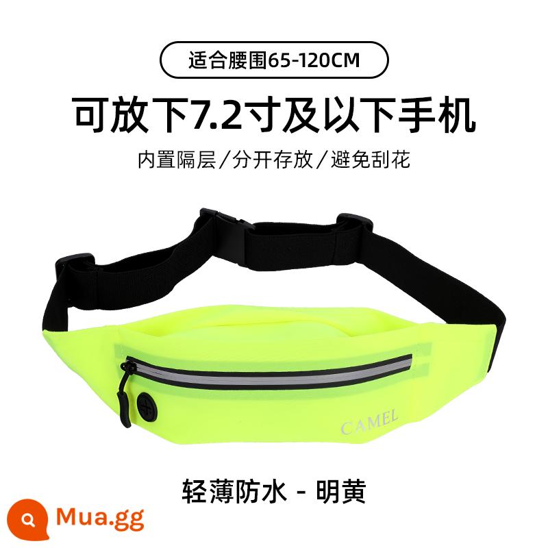 Túi thắt lưng thể thao lạc đà dành cho nam và nữ dành cho chạy bộ túi điện thoại di động đặc biệt đa năng nhẹ và mỏng thắt lưng vô hình thiết bị tập thể dục buổi sáng - 173BA9X010, màu vàng tươi