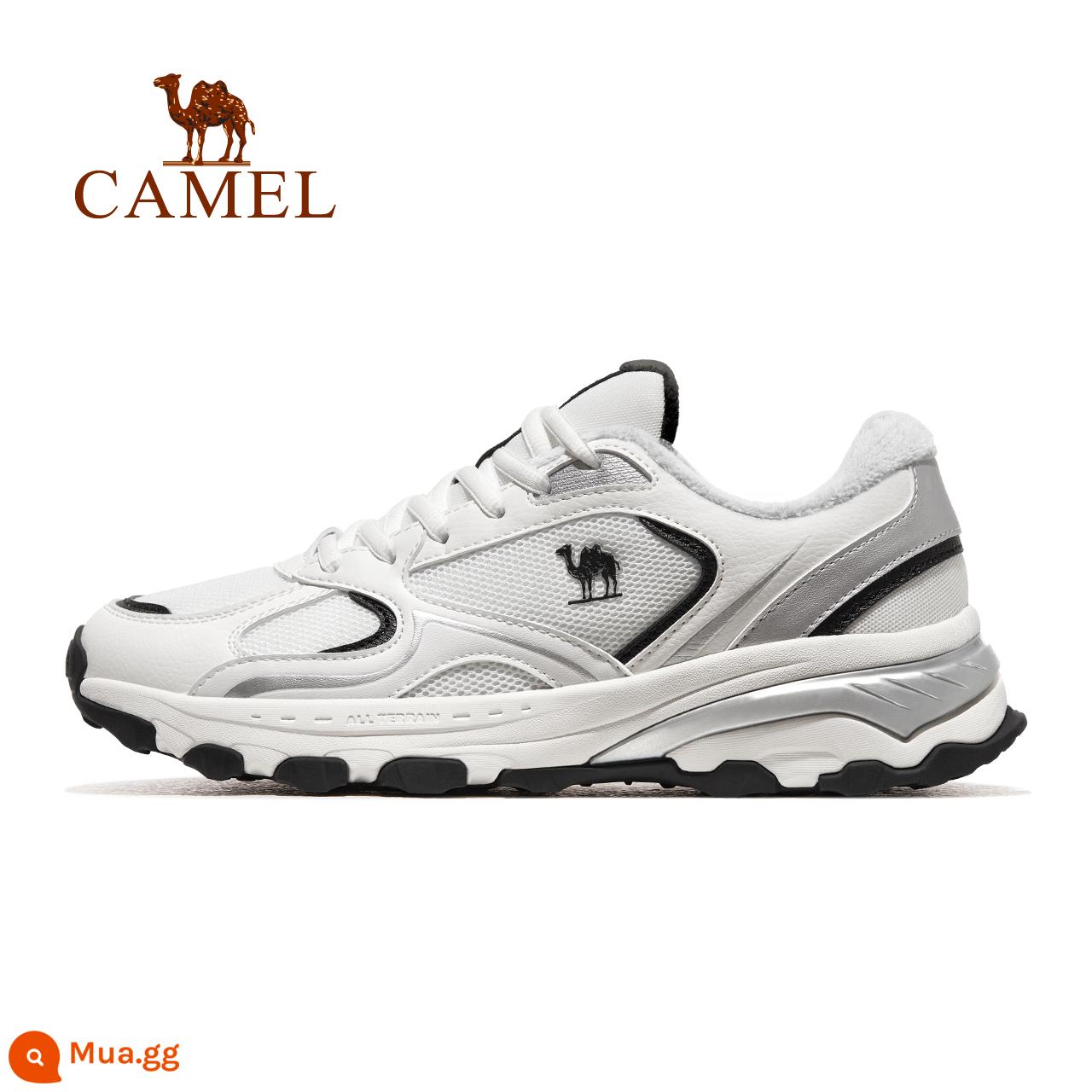 [Trà chiều] Camel sneakers nữ 2023 giày mới retro giày cũ giày thể thao nữ giày thường giày nữ - X23C097032B, trắng sữa/đen, kiểu nữ (cộng với nhung)