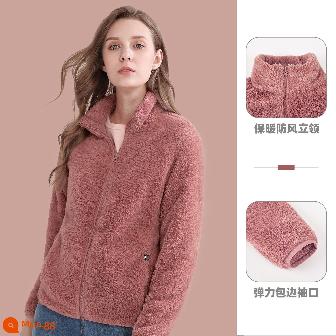 Camel Camel Outdoor Velvet Girl 2022 Mùa thu và mùa đông dày nhung Áo khoác áo khoác áo khoác Velvet áo khoác Velvet - A0W145175, Vạn Phần, nữ