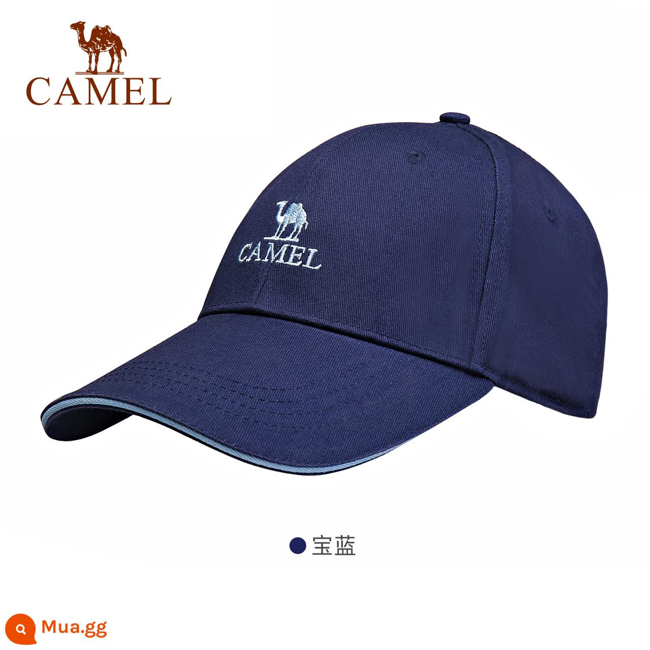 Camel thể thao ngoài trời mũ bóng chày nam và nữ mũ chóp thoáng khí che nắng che nắng mũ mùa đông mặt mũ chống nắng - Màu xanh sapphire, A8S3M2109