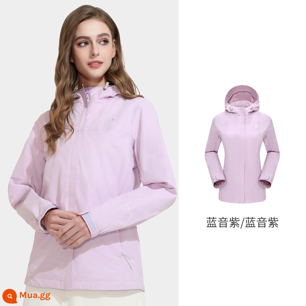 Camel Hard -shell Jacket nam và nữ - AD12252001, tông tím xanh/tím xanh, nữ