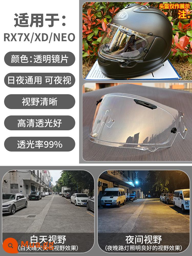 Arairx7x Ống Kính NEO/XD/GX Ngày và Đêm Gương Đa Năng Mạ Điện Symphony Đổi Màu Nhãn Dán Chống Sương Mù Cho Xe Máy Nhà Máy Phụ - Ống kính trong suốt RX7X/XD/NE0, bộ vệ sinh ống kính miễn phí