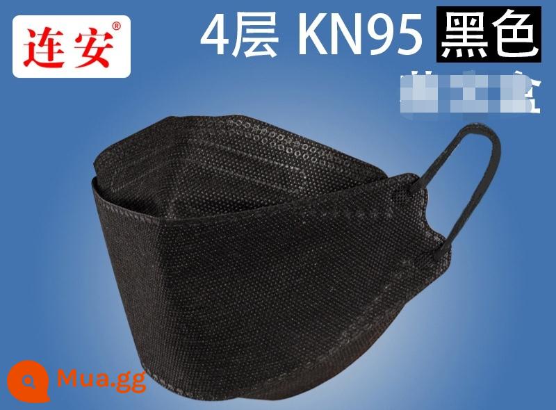 Lian'an KN95 với mặt nạ van hô hấp chống lại, kính chống sương mù không đủ khả năng có khả năng FOG FOW FREAL FIRE - Hình cá loại kn95 màu đen không có van 20 miếng