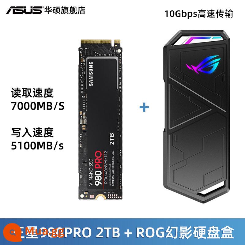 Samsung 980Pro 500G/1T/2T SSD SSD PCIe4.0 đĩa đen game tốc độ cao ASUS ROG - Vỏ ổ cứng Samsung 980PRO 2TB+ ROG Phantom