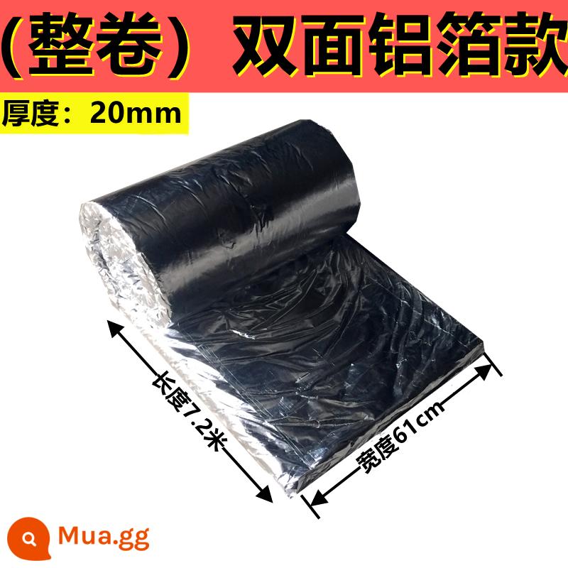 Lá nhôm dày cách nhiệt nhôm silicat chăn ống khói bông cách nhiệt chịu nhiệt độ cao tàu A-60 sợi gốm bông chống cháy - Lá nhôm hai mặt dày 20 mm (dài 7,2MX rộng 61CM)