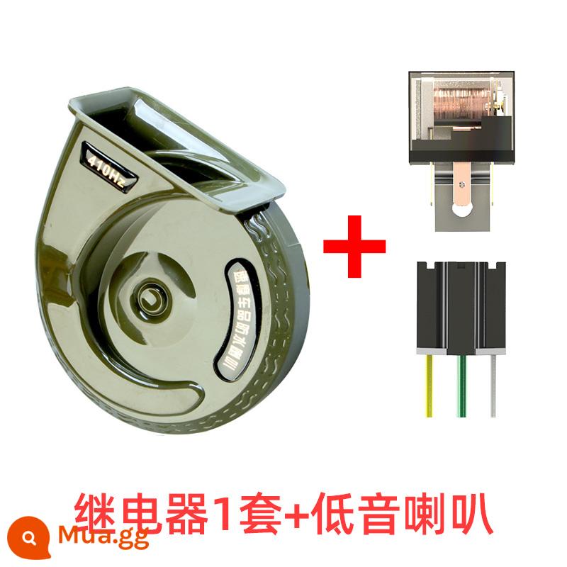 Xe tay ga đầu máy sửa đổi phụ kiện siêu to xe ô tô điện xe đạp điện 12V ốc loa tweeter chống thấm nước - Loa bass + rơle đơn 12V 6S