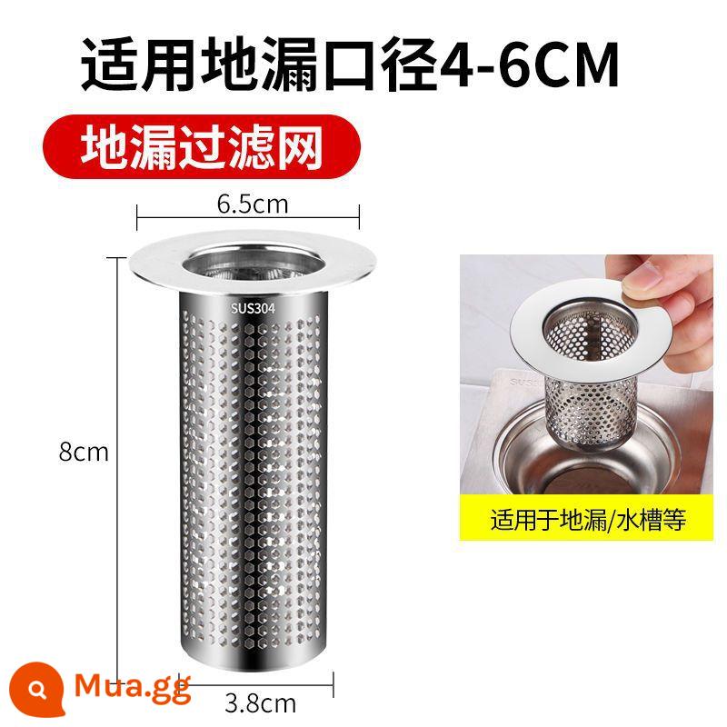 Thép không gỉ 304 thoát nước sàn lọc cống lưới thoát nước sàn chống tắc nghẽn tóc chống côn trùng chậu rửa lọc - Lớn [Dài] [Dày lỗ rò rỉ]: Dùng cho lỗ có đường kính trong 4,0-6,0