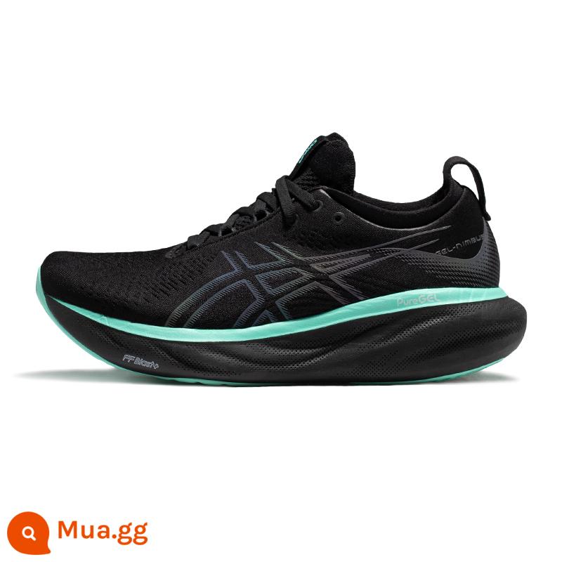 ASICS Arthur mùa hè mới GEL-NIMBUS 25 đàn hồi thoáng khí đệm nhẹ giày chạy bộ giày thể thao - Phiên bản chạy đêm phản quang đen/xám