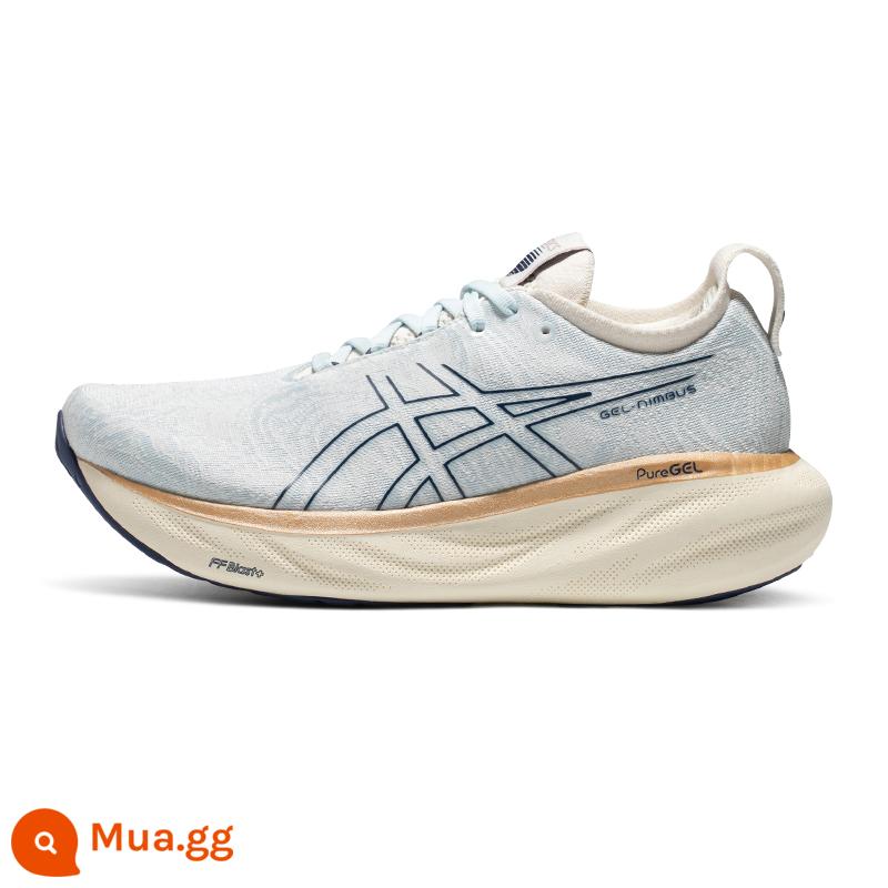 Giày thể thao nhẹ thoáng khí ASICS mới có đệm và giày chạy bộ phục hồi dành cho nữ - màu xanh trắng