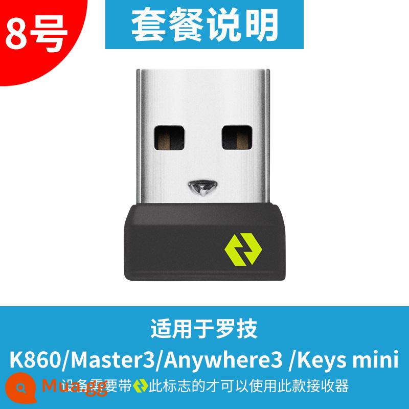 Bộ bàn phím và chuột không dây Logitech Union USB thu Bluetooth thích hợp cho g403/502/903/gpw/m170/185/220/280/330/mk270/275/k220/240, v.v. - Đầu thu bu lông số 8