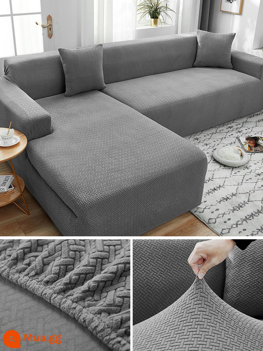 Sofa Cover Four Seasons Universal Anti -slip Roun Lazy Modern Minimalist Sofa Cover Tất cả -Mô hình mùa hè phổ biến bao gồm - Họa tiết - xám nhạt