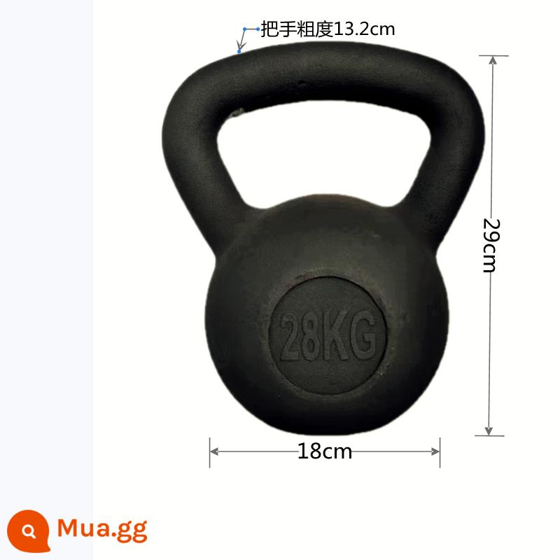 Kettlebell sơn phun sơn Kettlebell 816201050kg sắt nguyên chất rắn gang nguyên chất sắt rèn tạ nam nữ - Chuông ấm bằng sắt đặc 28kg, màu keo tay tùy chọn