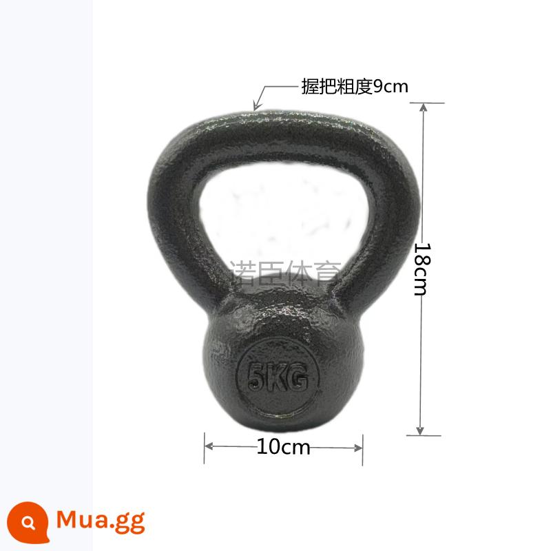 Kettlebell sơn phun sơn Kettlebell 816201050kg sắt nguyên chất rắn gang nguyên chất sắt rèn tạ nam nữ - Chuông ấm bằng sắt đặc 5kg, keo dán tay màu tùy chọn