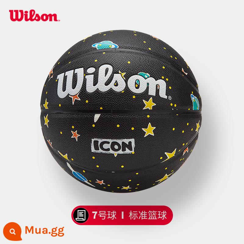 Biểu tượng Wilson dành cho người lớn trong nhà và ngoài trời huấn luyện chung bóng rổ Star Black No. 7 ball WZ2011202CN7 - WZ2011202CN7