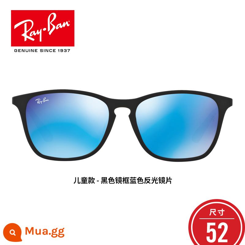 Kính râm RayBan Ray-Ban xu hướng thời trang màu phản quang mẫu trẻ em 0RJ9061SF - Tròng kính phản quang gọng đen xanh size 52