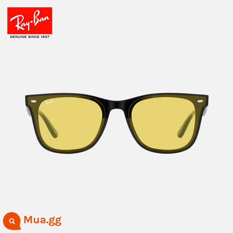 Kính râm RayBan Ray-Ban, kính râm du lịch siêu phân cực màu đen thời thượng và cá tính 0RB4391D - 667485 ống kính khung màu đen màu vàng 65mm