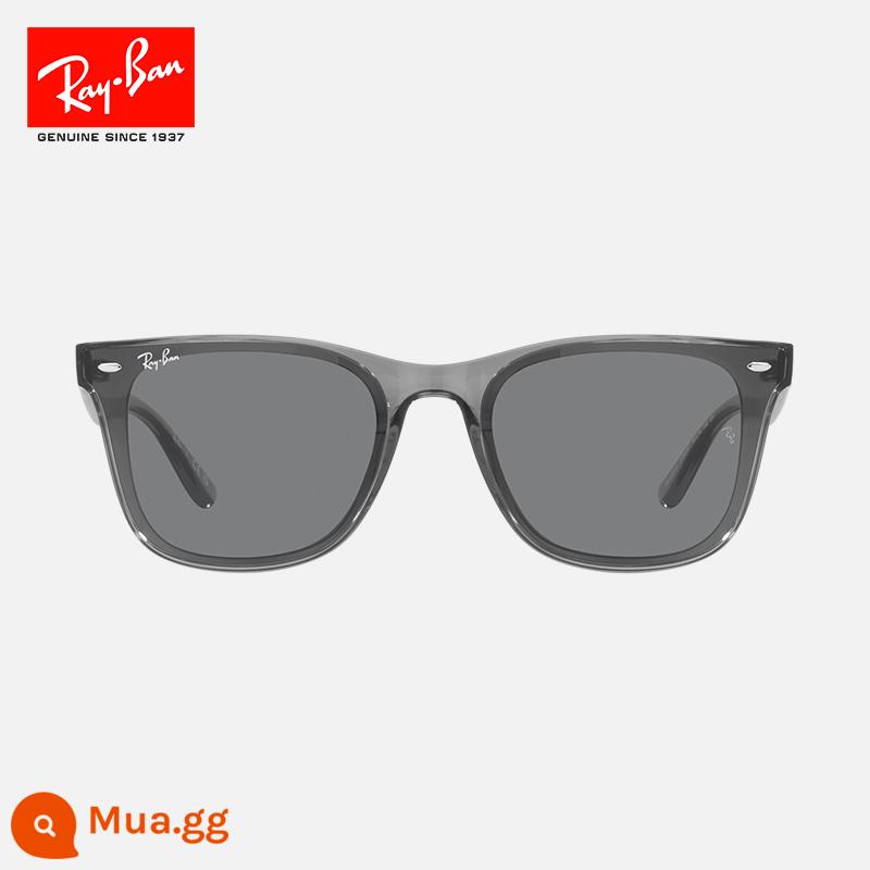 Kính râm RayBan Ray-Ban, kính râm du lịch siêu phân cực màu đen thời thượng và cá tính 0RB4391D - 645087 Ống kính màu xám đậm trong suốt khung màu xám 65mm