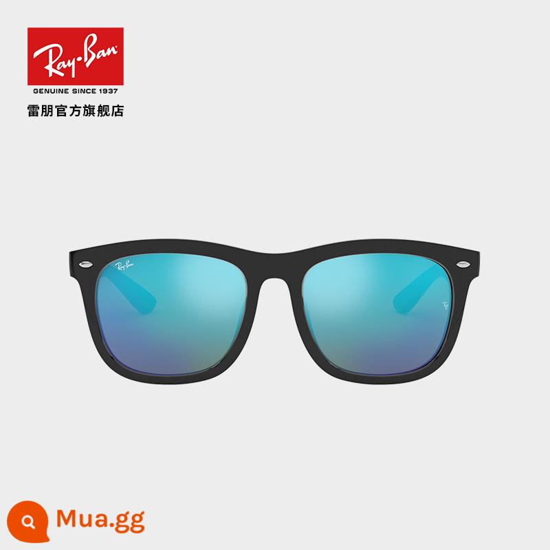 Kính râm RayBan Ray-Ban vuông màu film phản quang màu cực ngầu kính mát nam nữ 0RB4260D - Ống kính phản chiếu màu xanh 601/55 gọng đen cỡ 57