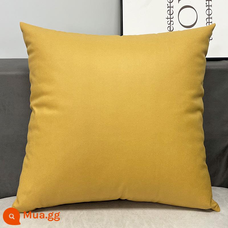 Tùy chỉnh công nghệ vải gối ánh sáng sang trọng Orange sofa da phòng khách đầu giường lớn đệm lưng gối gối không có lõi - Phong cách cổ điển - màu vàng nhạt sang trọng (vỏ gối + lõi gối)