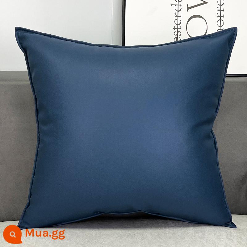 Tùy chỉnh công nghệ vải gối ánh sáng sang trọng Orange sofa da phòng khách đầu giường lớn đệm lưng gối gối không có lõi - Mẫu có viền - xanh hoàng gia (vỏ gối + lõi gối)