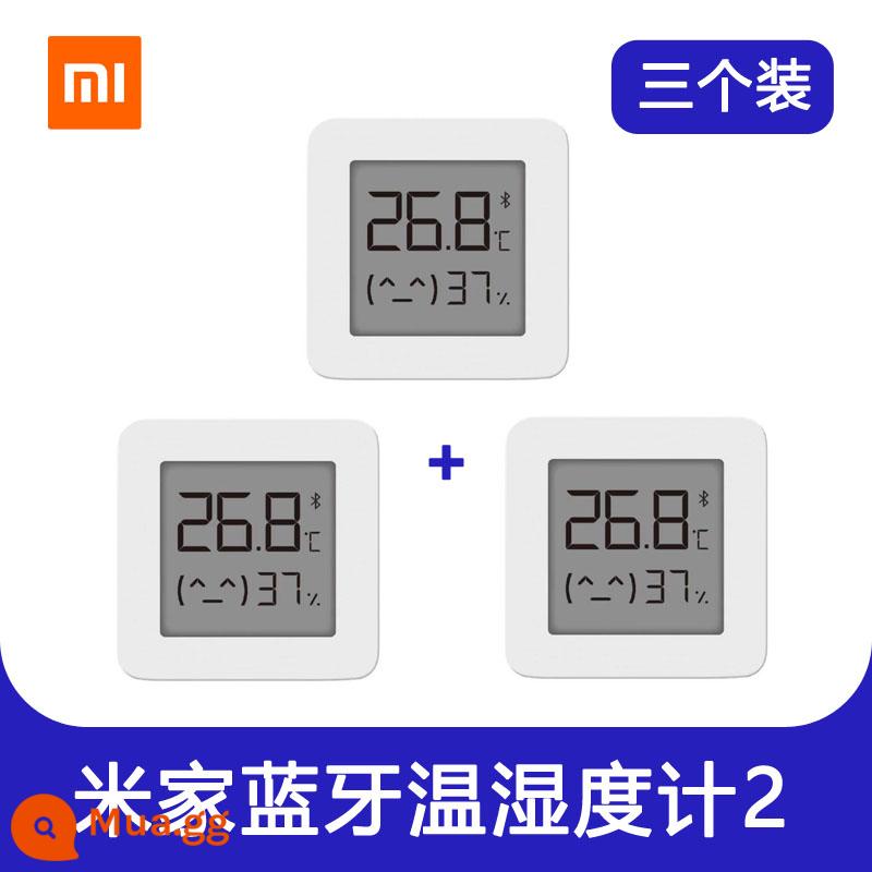 Xiaomi Mijia Bluetooth Nhiệt Độ Đồng Hồ Đo Thế Hệ Thứ 2 Nhà Thông Minh Phòng Ngủ Phòng Bé Phòng Ngủ Điện Tử Có Độ Chính Xác Cao Đồng Hồ Giám Sát - Máy đo nhiệt độ và độ ẩm Bluetooth Mijia thế hệ thứ 2 [Gói 3] - Giao hàng trong ngày từ kho