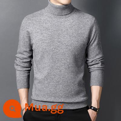 Woodpecker gỗ cashmere nam 100%loa cashmere nguyên chất áo len nam nam - Màu xám trung bình [vea cao]